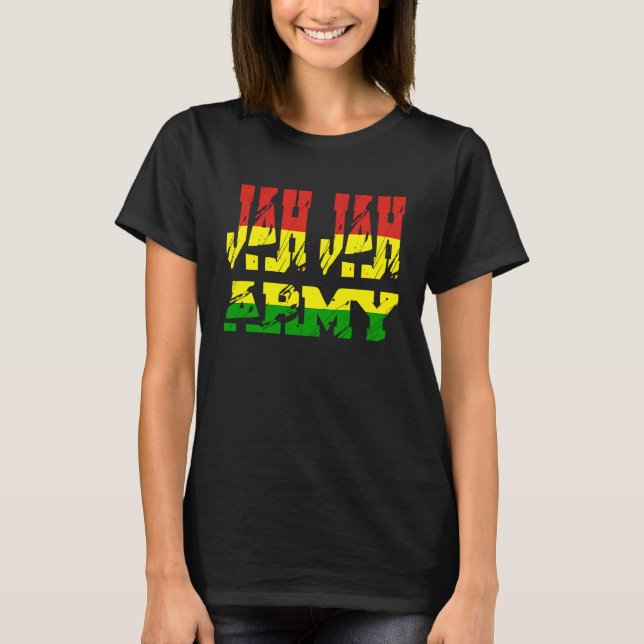 Camiseta Rastafari Soldier of Jamaica Souvenir Rasta Roots  (Anverso)