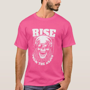 Camiseta Rastafarian de Reggae Skull Rasta - Música Rastafa