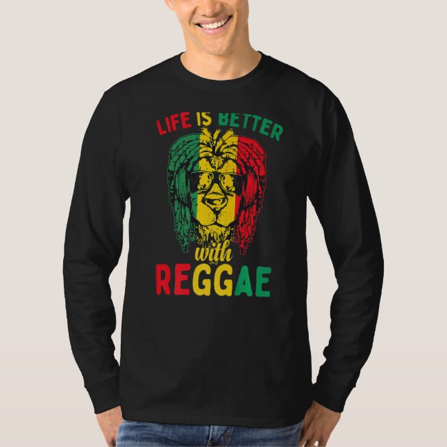Camiseta Rastafarian Reggae de León Sunglass (Anverso)