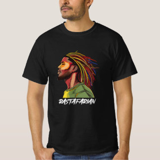 Camiseta Rastafario con el pelo largo y colorido