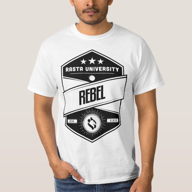 Camiseta Rastal University Rebel Good Vibes Reggae (Anverso)