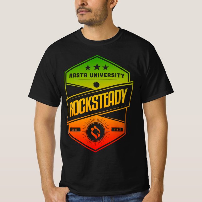 Camiseta Rastal University Rocksteady Good Vibes Reggae (Anverso)