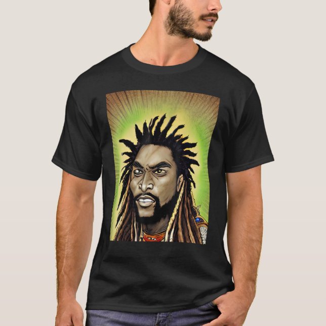Camiseta Rastaman Reggae Dub Jah Rasta design_3 (Anverso)