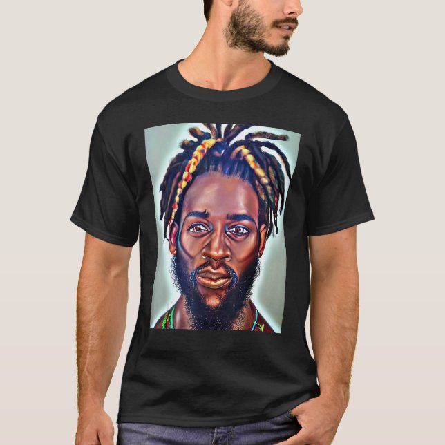 Camiseta Rastaman Reggae Dub Jah Rasta design_33 (Anverso)