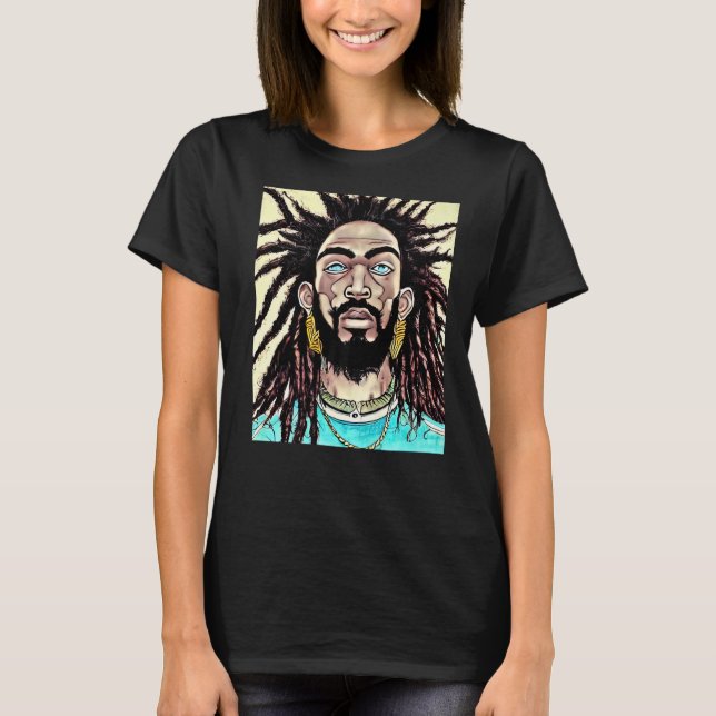 Camiseta Rastaman Reggae Dub Jah Rasta diseño Premium_7 (Anverso)