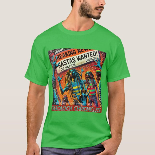 CAMISETA RASTAS WANTED - DREADLOCK CHRONICLES EMISIÓN 18 (Anverso)