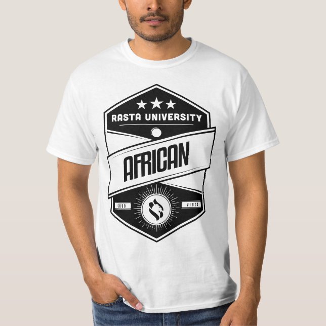 Camiseta Rasto University African Good Vibes Reggae (Anverso)