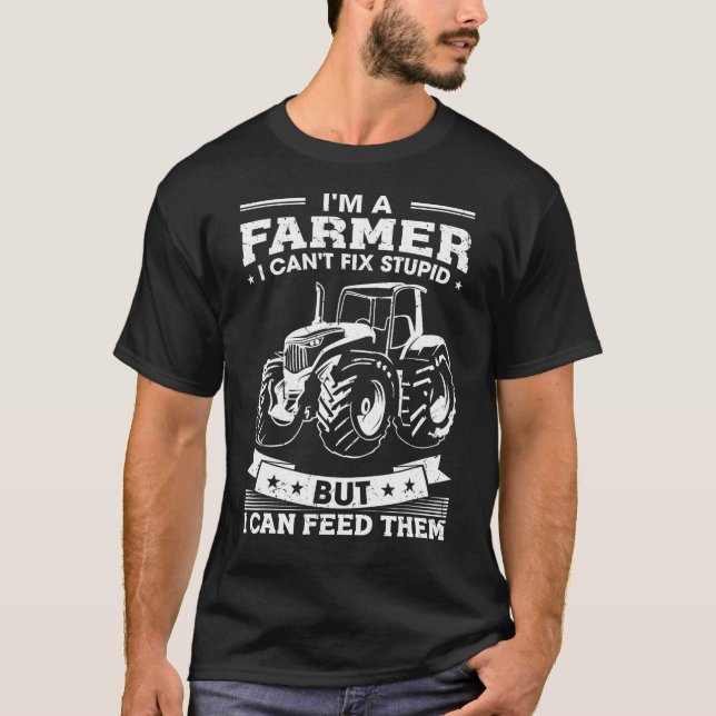 Camiseta Rastreador De Cultivo Gracioso Soy Un Agricultor Q (Anverso)
