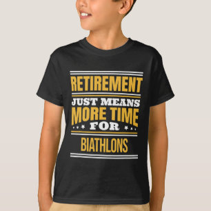 Camiseta Rastreador gracioso de biatlón jubilado dice retir