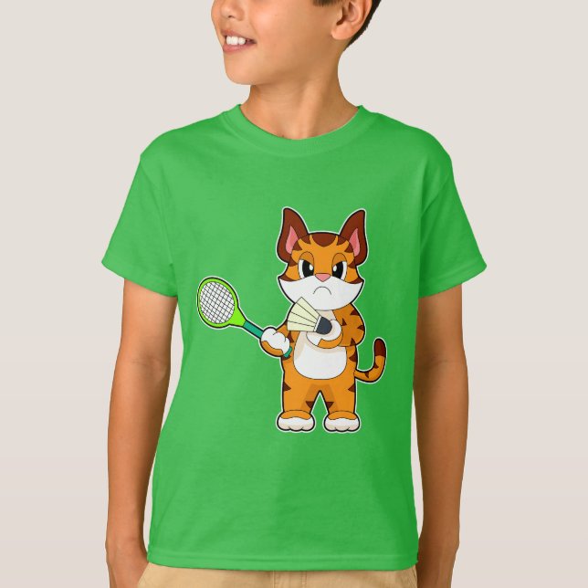 Camiseta Rastreo de Badminton para tigres (Anverso)