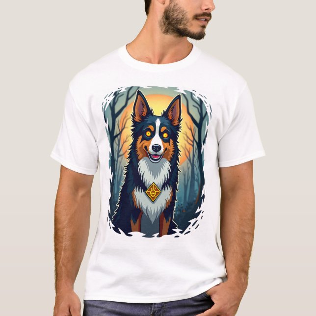 Camiseta Rastreo de Collie Maldito (Anverso)