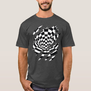 Camiseta Rastreo de patrón de ilusión óptica de Hallowee