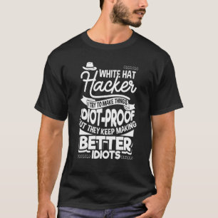 Camiseta Rastreo ético de hacker de Gorra blanco de prueba