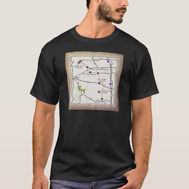 CAMISETA RASTRO DEAM DEL KT KNOBSTONE DEL MAPA DEL RASTRO A (Anverso)