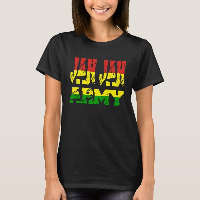 Camiseta Rastro del soldado rastafari de Jamaica de souveni (Anverso)