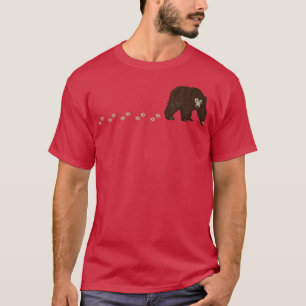 Camiseta Rastros De Paws De Animales Silvestres De Caza De 