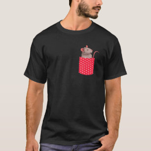 Camiseta Rat Animal Cute Pocket Mascota Propietario Rodent 