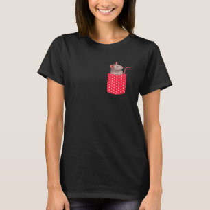 Camiseta Rat Animal Cute Pocket Mascota Propietario Rodent