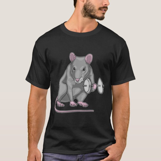 Camiseta Rat Bodybuilding Dumbbell (Anverso)