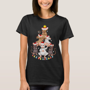 Camiseta Rat Christmas Light Rat Lover