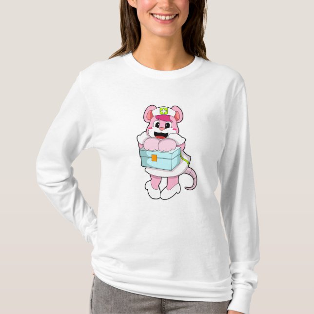 Camiseta Rat como enfermera con caja (Anverso)