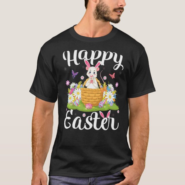 Camiseta Rat Easter Egg Hung Floral Rat Easter Sunday (Anverso)