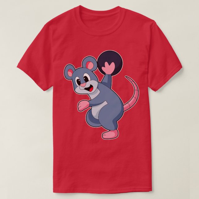 Camiseta Rat en Bowling con bolas (Diseño del anverso)