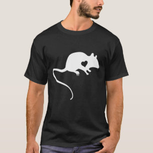 Camiseta Rat Heart Love Rodent Rat Lover Ratón Rat O