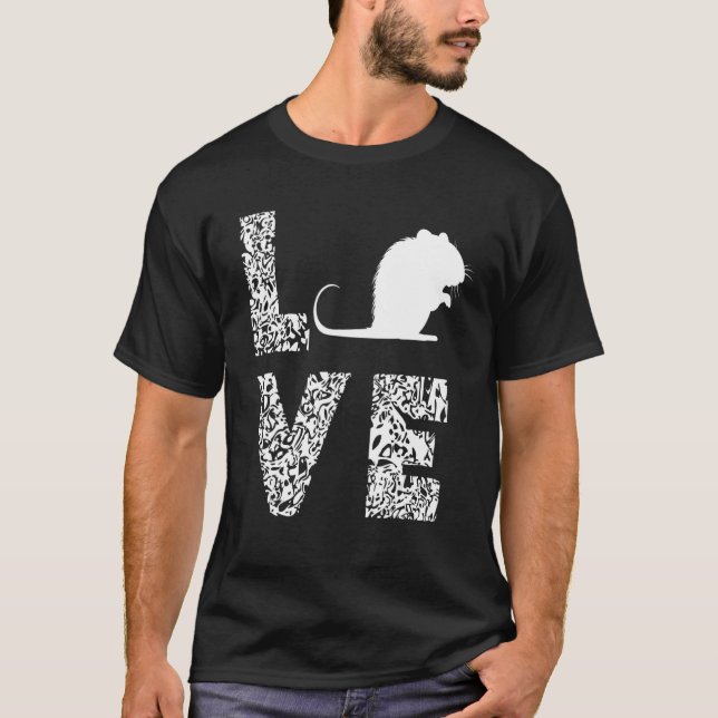 Camiseta Rat Love Leopard Rat Mouse Rodent Rat Rat Lo Dueño (Anverso)