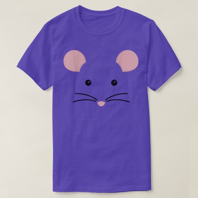 Camiseta Rat Mouse Face Costume Halloween Pretende que soy  (Diseño del anverso)