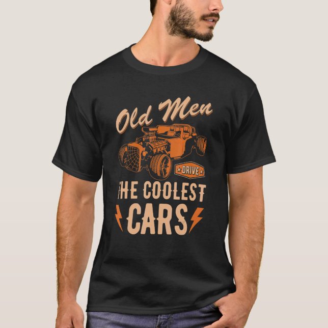 Camiseta Rat Rod Abuelo Papá Viejos Hombres Viejos Conducen (Anverso)