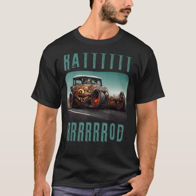 Camiseta Rat Rod Street Rods Monster Rod Car Race H (Anverso)