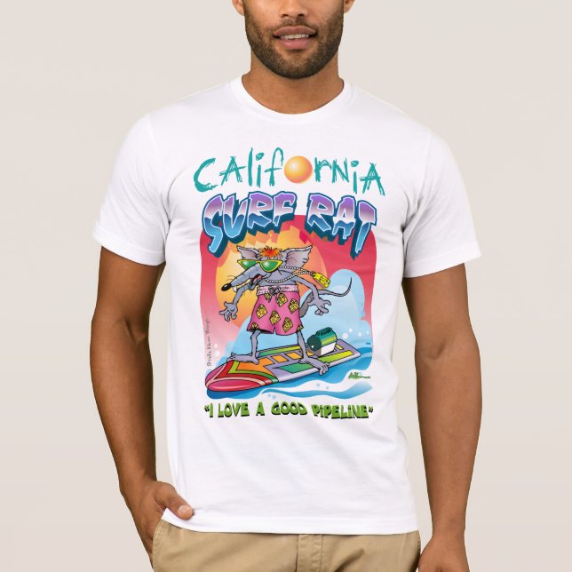 Camiseta Rat T-Shirt de Surf de California (Anverso)