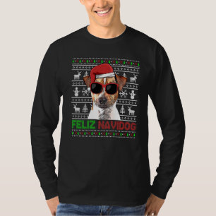 Camiseta Rat Terrier Dog Feliz Navidog Funny Navidades