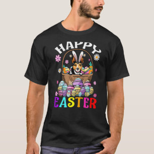 Camiseta Rat Terrier Dog Feliz Pascua de los huevos de cone