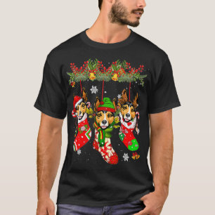 Camiseta Rat Terrier In Socks Navidades Santa Hat Xmas