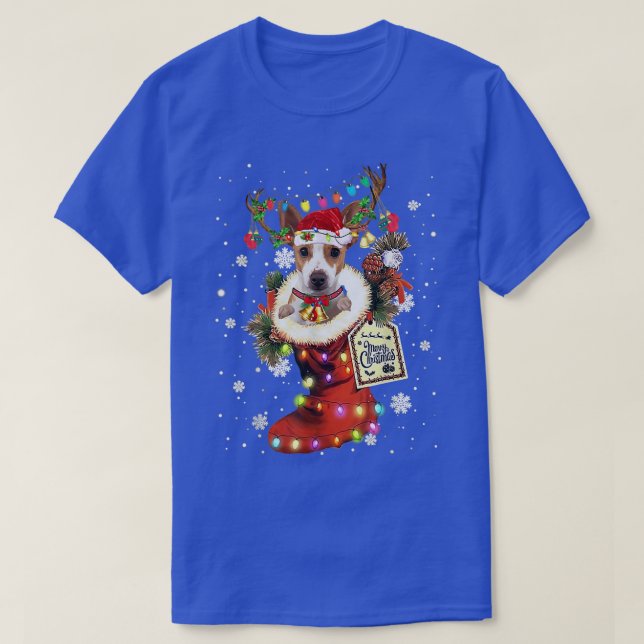 Camiseta Rat Terrier Navidades de arranque por navidad sacu (Diseño del anverso)