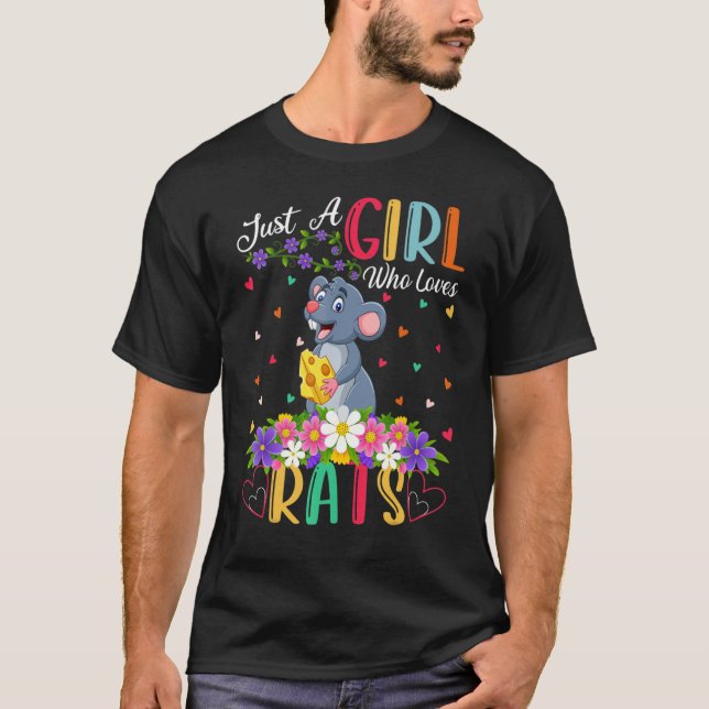 Camiseta Rat: Un Chica que ama las ratas (Anverso)