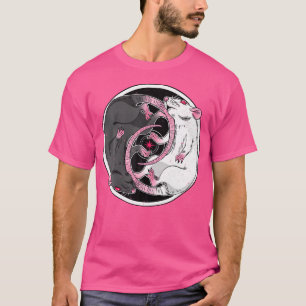 Camiseta Rat Yin Yang Punk alternativo oscuro de grunge