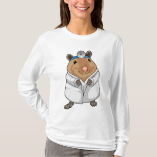 Camiseta Rata como Médica con abrigo de Médica
