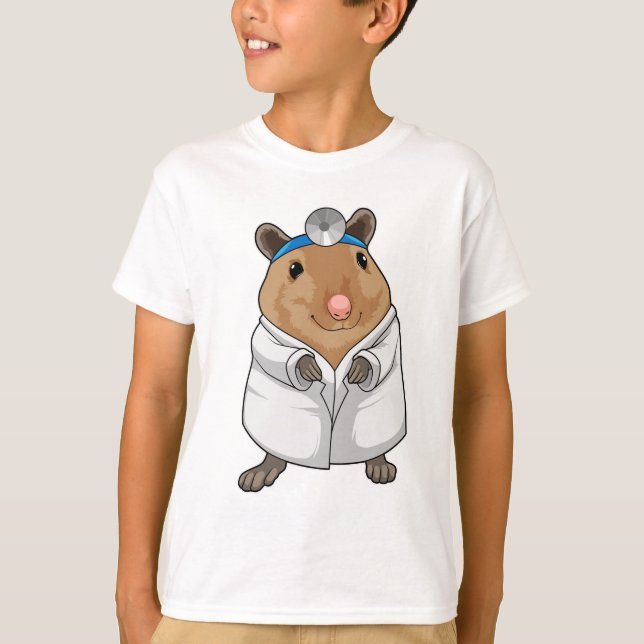 Camiseta Rata como Médica con abrigo de Médica (Anverso)