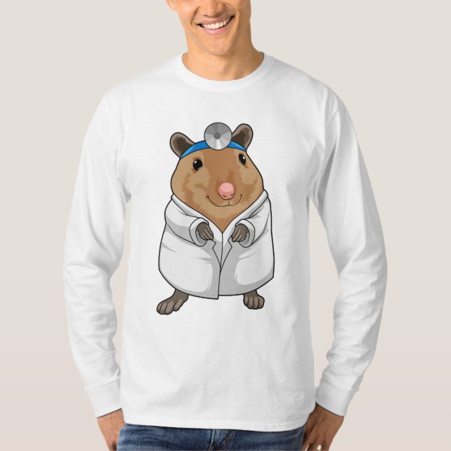 Camiseta Rata como Médica con abrigo de Médica (Anverso)