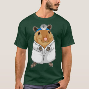 Camiseta Rata como Médica con abrigo de Médica