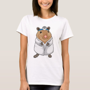 Camiseta Rata como Médica con abrigo de Médica