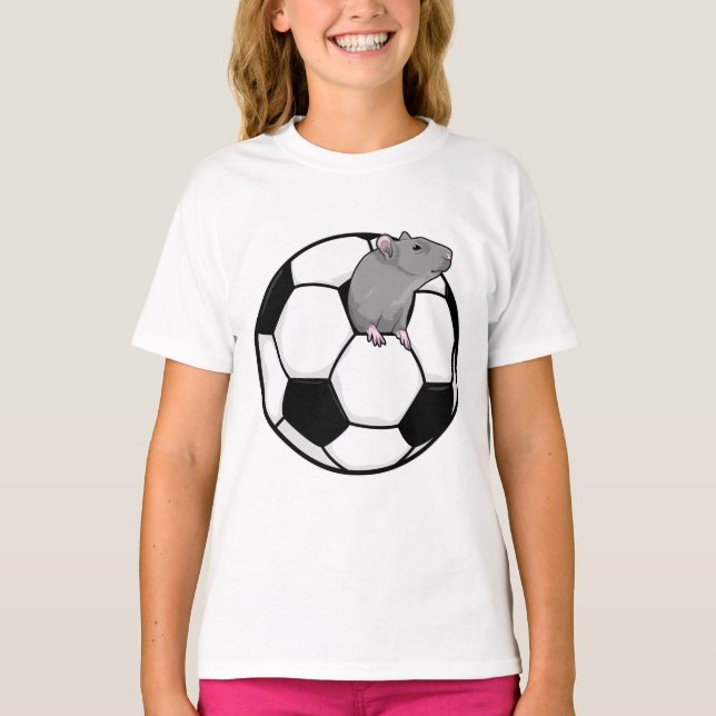 Camiseta Rata con balón de fútbol (Anverso)