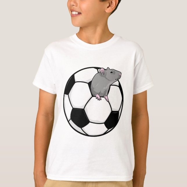Camiseta Rata con balón de fútbol (Anverso)