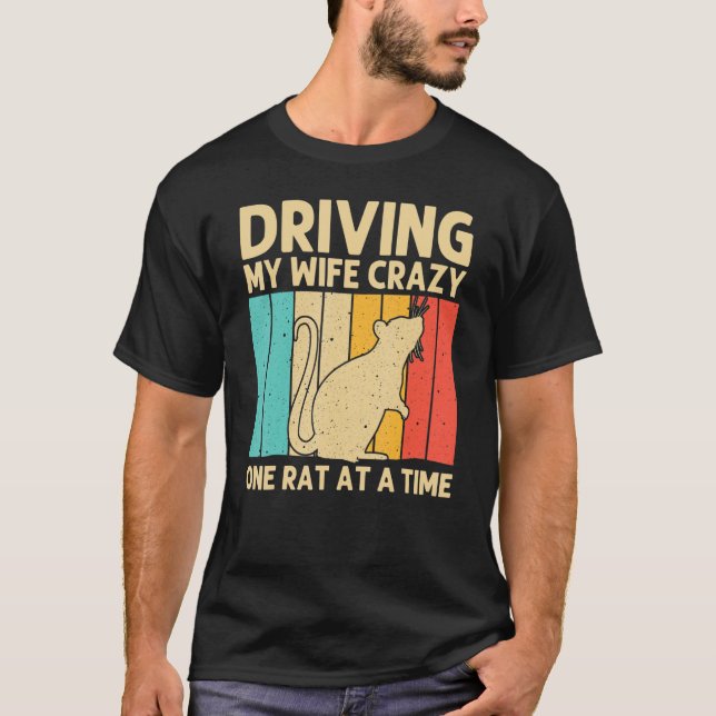 Camiseta Rata Cuta Para Hombres Padres Ratón Rat River Rat  (Anverso)
