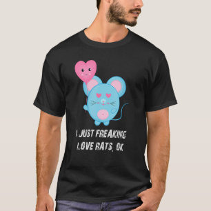 Camiseta Rata De Amor De Rata Cuta, Rata De Amor Fascinante