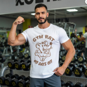 Camiseta Rata de Gimnasio - Divertido Entrenamiento de Fitn