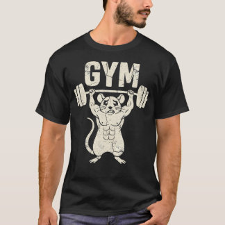 Camiseta Rata de Gimnasio Instructor de Fitness Divertido P